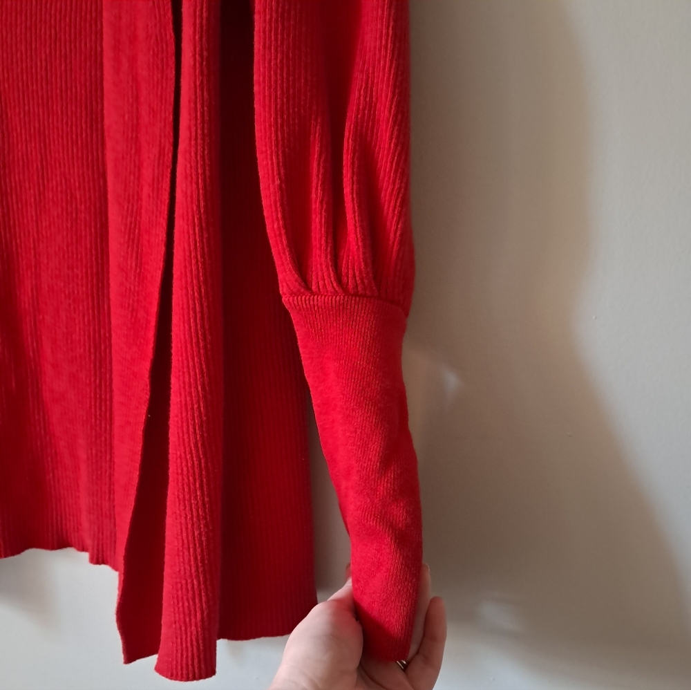 CAbi Vibrant Red Open-Front Ribbed Cardigan - Picture 3 of 5